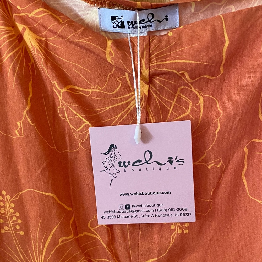 Orange Floral Jumpsuit